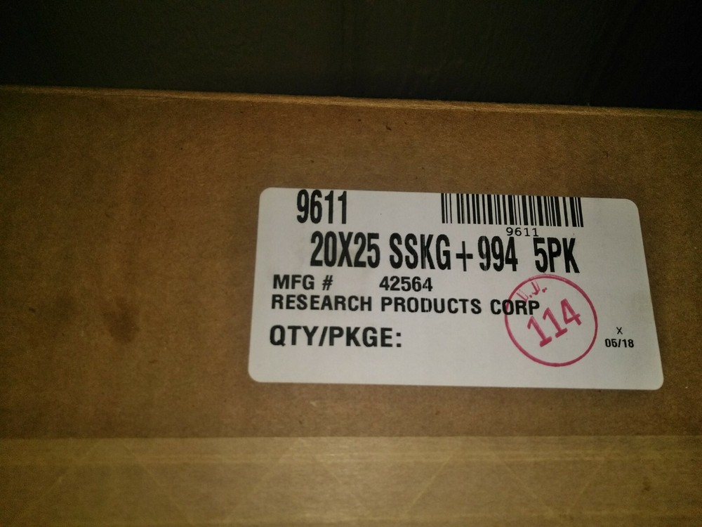 6 Greese Baffles 20x25x2 Preowned sskg 994