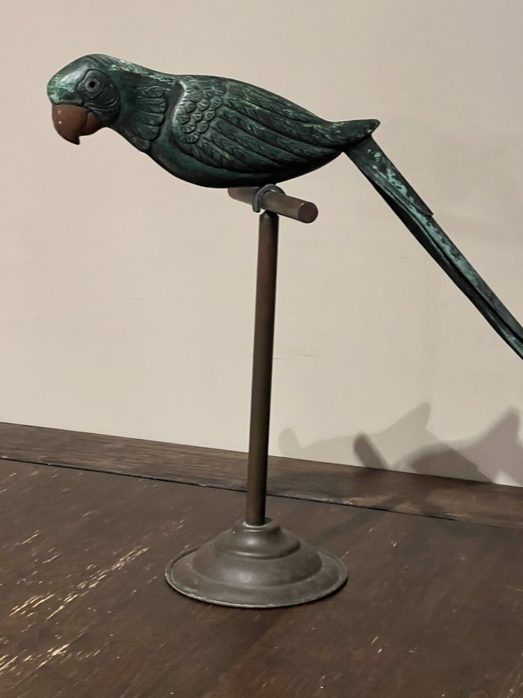 Bronze Parrot on rotating stand