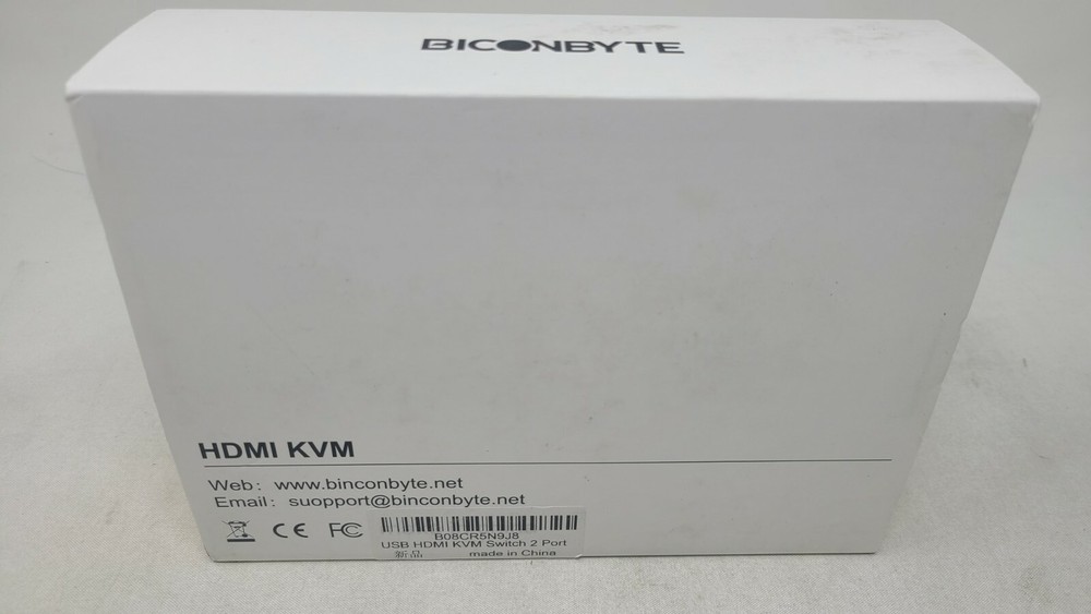 BICONBYTE 4K HDMI 3 USB KVM SWITCH 2X1. NEW