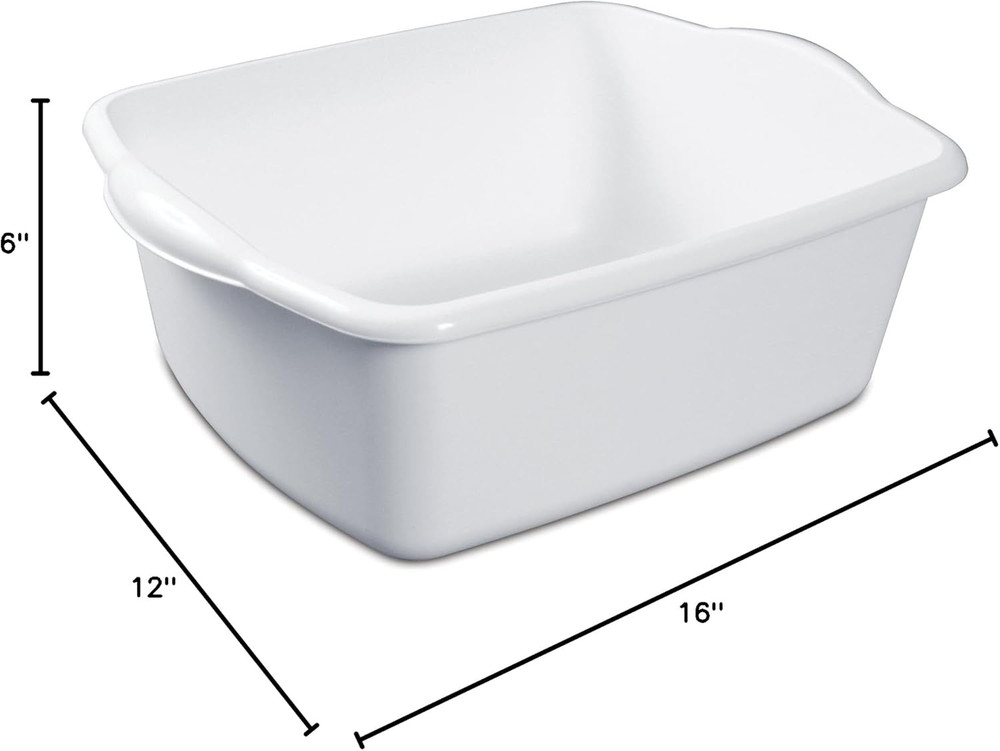 Sterilite White 12Qt Dishpan