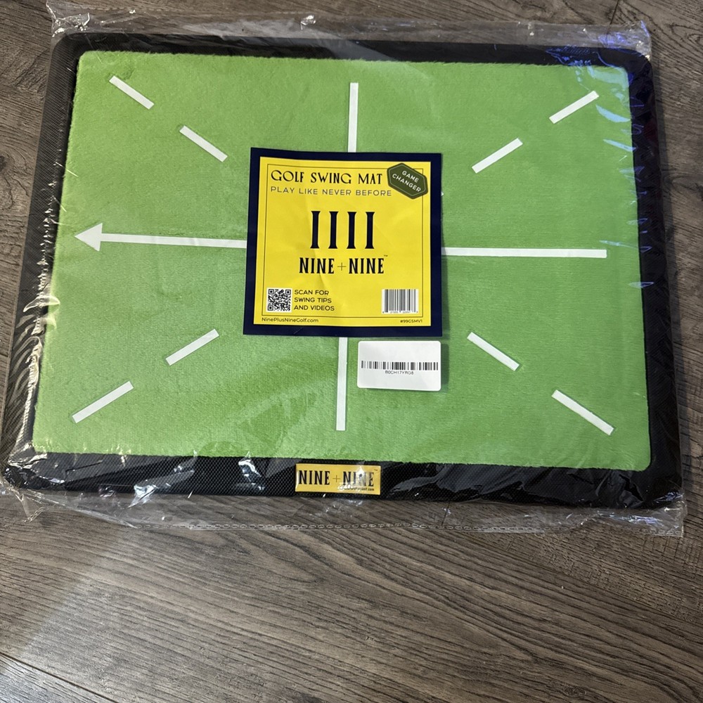Nine + Nine Golf Premium Swing Training Mat , New In Sealed Package