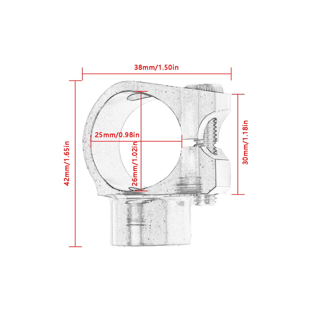 Universal M6 Clip Clamp Holder Bracket For Hyperpro Steering Damper Stabilizer