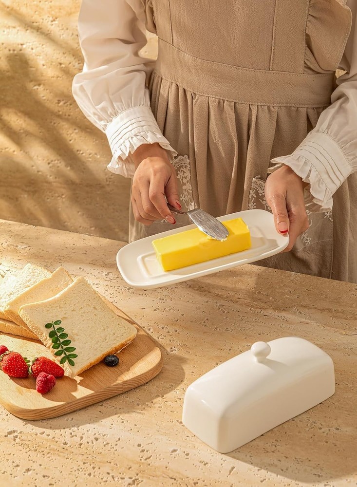 Professional Grade Porcelain Butter Dish