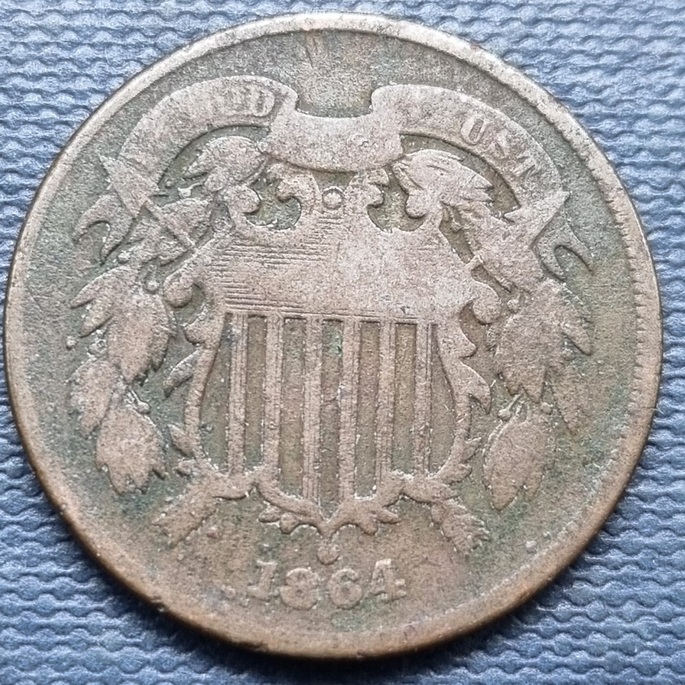 1864 Two Cent Piece 2c Type Coin Better Grade #96895