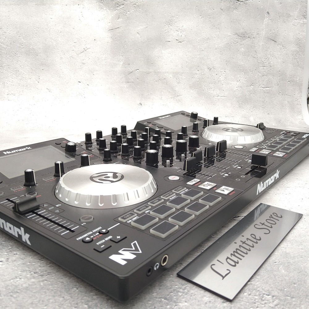 Numark NV 4-Deck Dual-Display USB DJ Controller Used Tested
