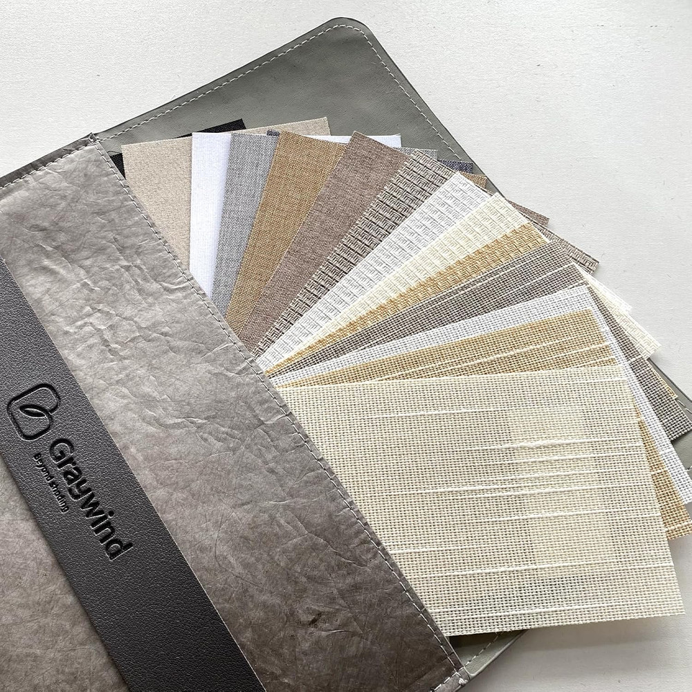 Manual Vertical Blinds Blackout & Light Filtering Fabric Samples