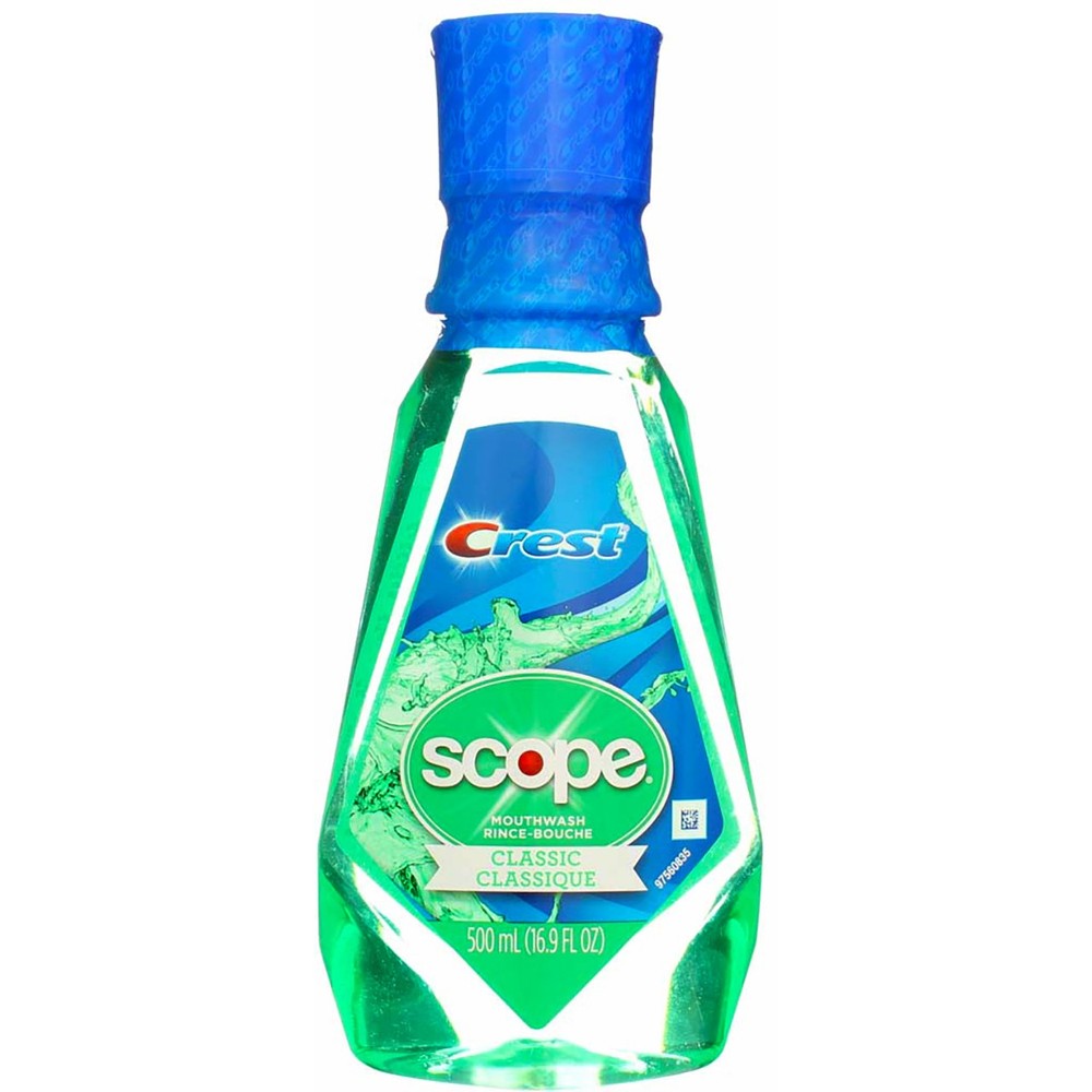 4 Pack Crest Scope Classic Mouthwash, Original, 16.9 fl oz