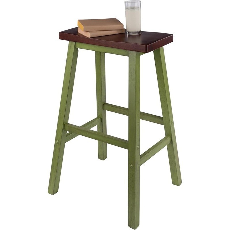 Compact Solid Wood Bar Stool Space Saving Kitchen Furniture Easy Assembly New
