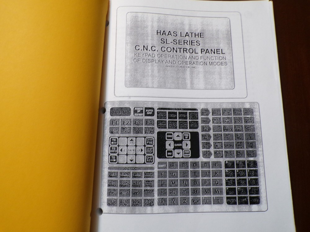 Haas SL-Lathe Training Manual 2001