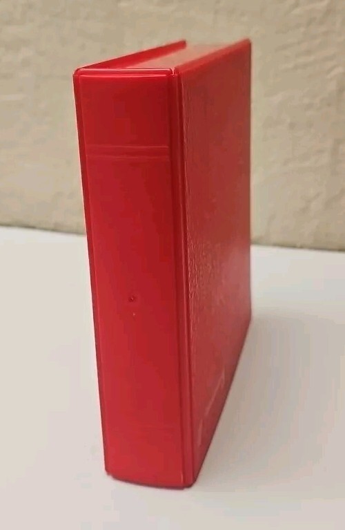 Vintage Inmac Red Floppy Disk Hard Plastic Library Storage Case for 10 Disks