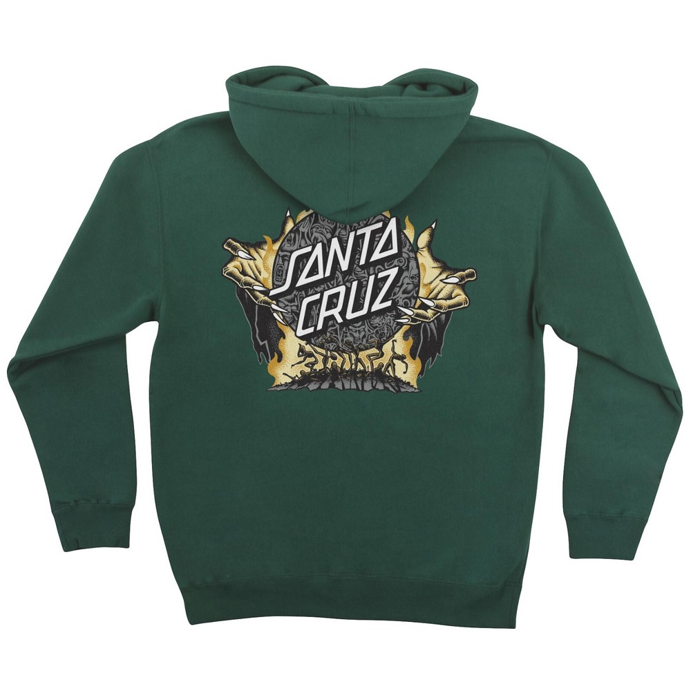 Santa Cruz Knox Firepit Faces Dot Pullover Heavyweight Hooded Sweatshirt Alpine