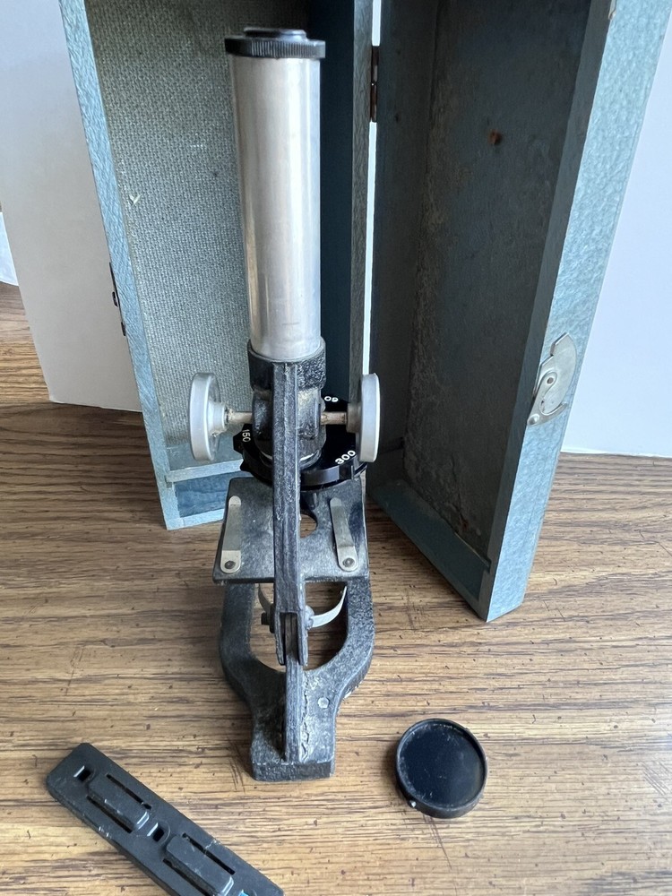 Vintage Porter Science Microcraft Senior Microscope #377 Original Box Untested