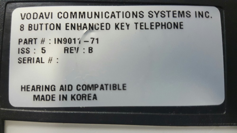 Vodavi IN9011-71 Phone