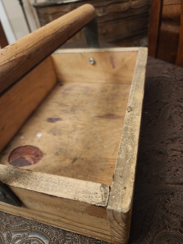 Wooden Caddy Or Tool Box. Organizer. Farmhouse, Primitive, Rustic.