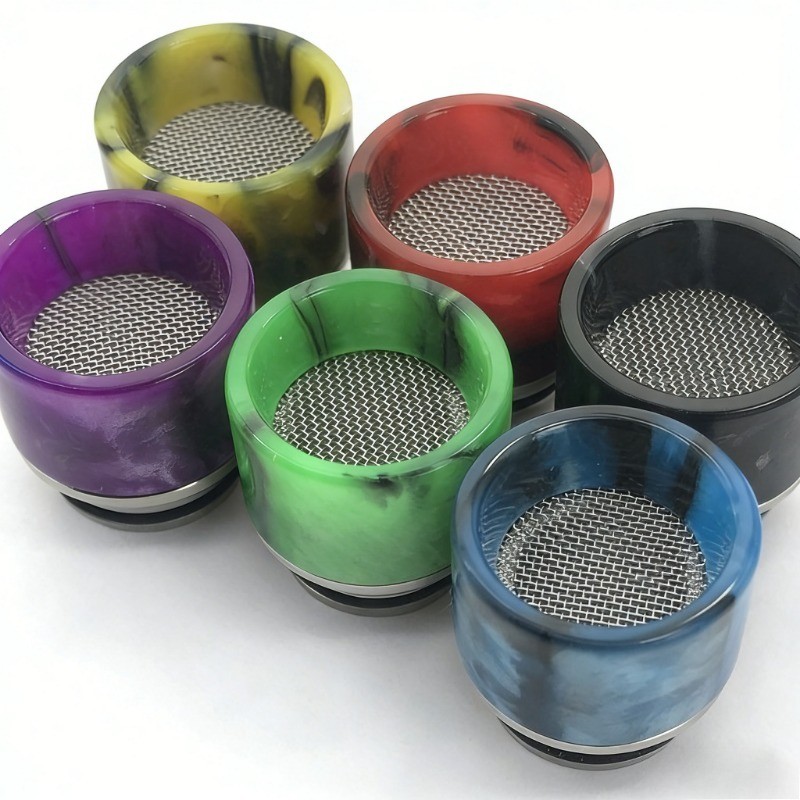 8|O Resin Tip with Filter Mesh Anti-Spitback Mouthpiece Random 5pcs