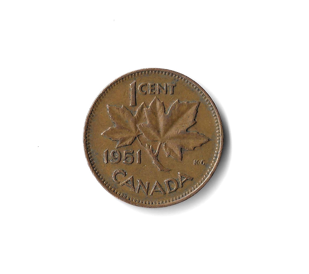 1951 Canada - 1 Cent - 887 - Bronze - 3.2g