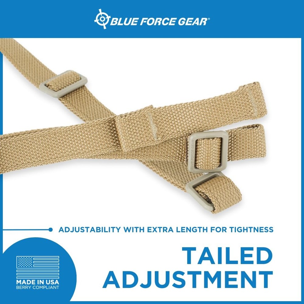 Blue Force Gear GMT Sling - Adjustable Nylon Strap with Secure Double-Locking Bu