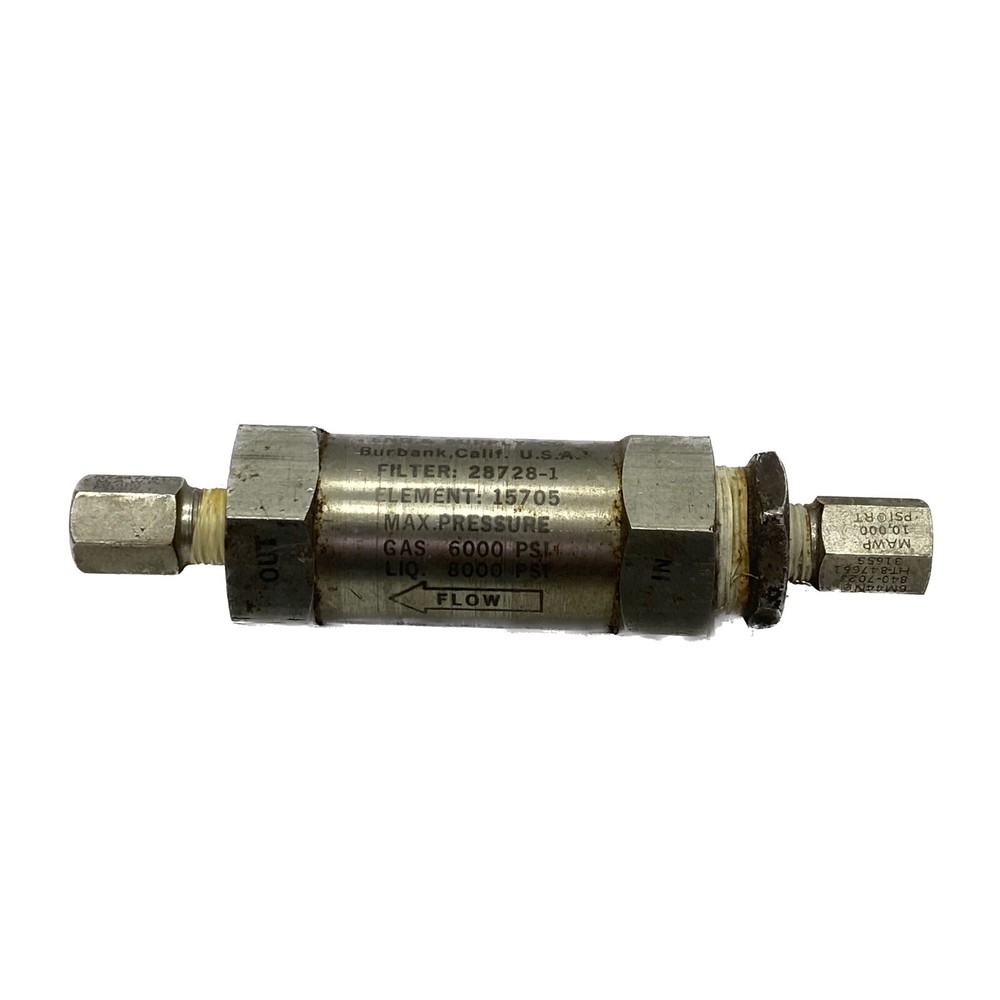 USED Haskel ENG.& Supply Co Booster Pump Filter 28728-1 Element 15705