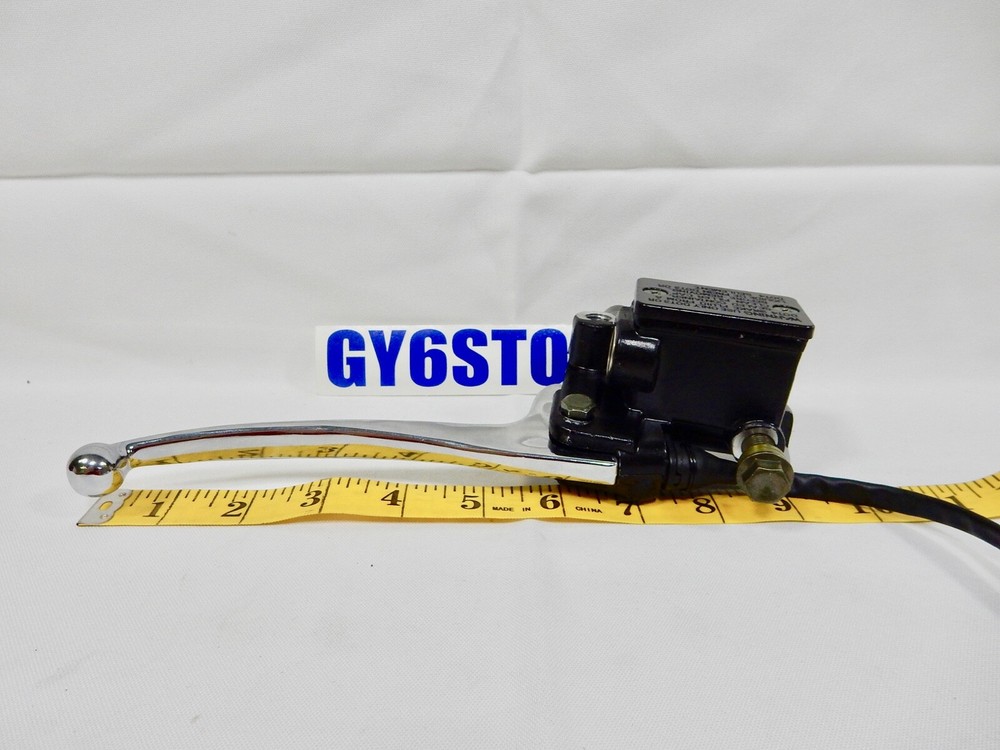 RIGHT BRAKE HANDLE MASTER CYLINDER W/ CHROME LEVER FOR SCOOTER MOTORCYCLE ECT