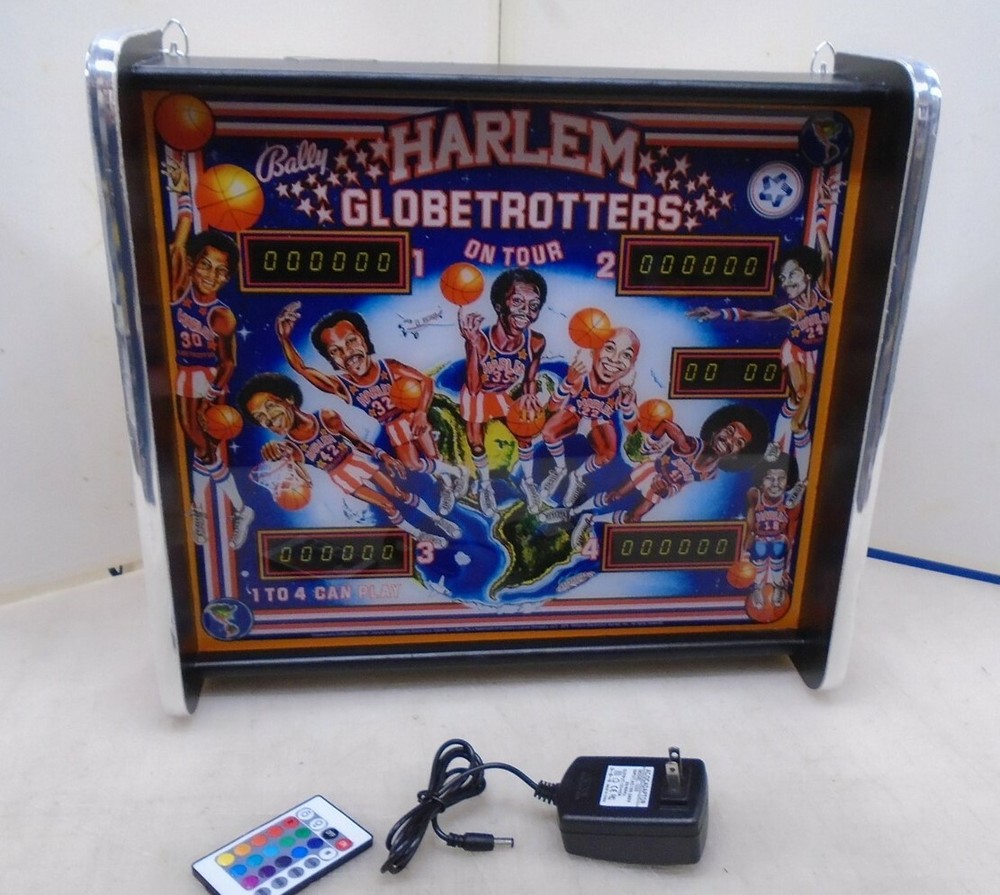 Bally Harlem Globetrotters Pinball Head LED Display light box