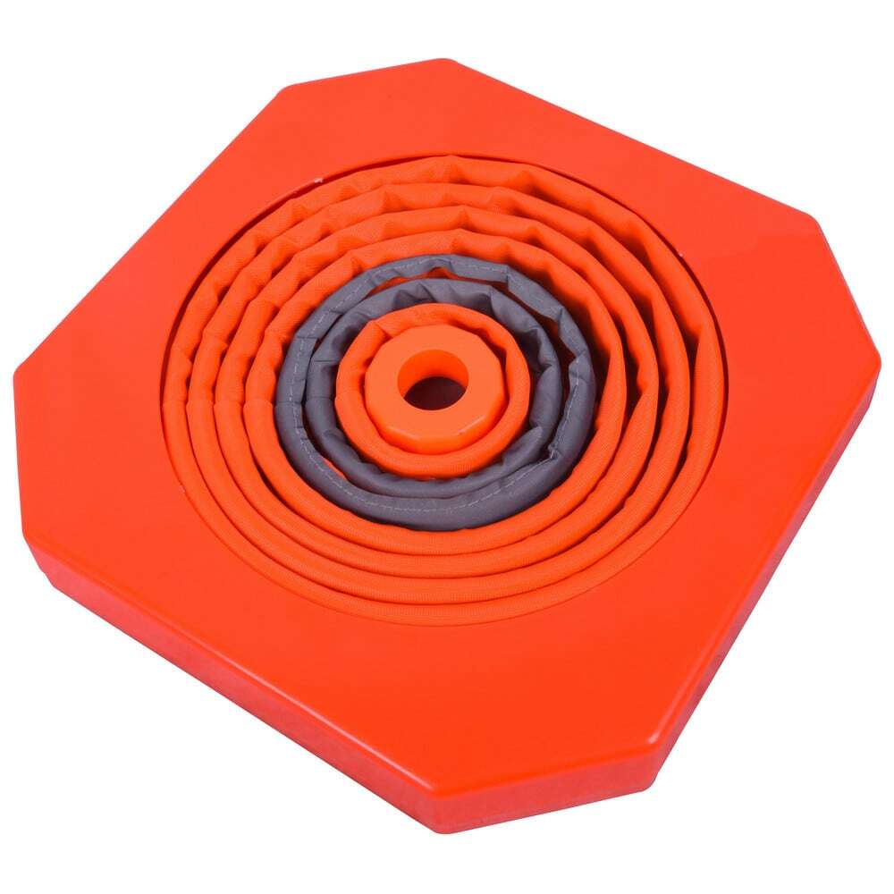 5 Count Collapsible Orange Traffic Cones with Reflective Bands