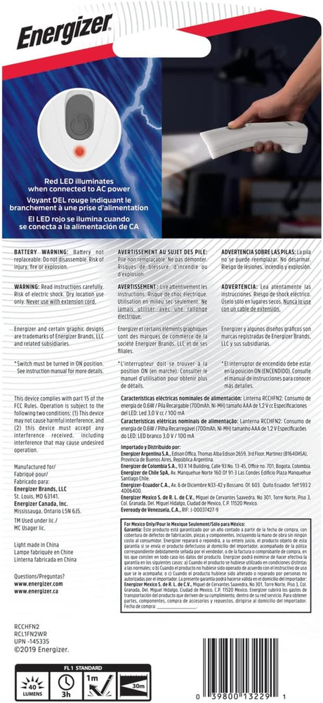 Auto-On LED Flashlights Rechargeable for Home Power Failure Plug in LED Flashli