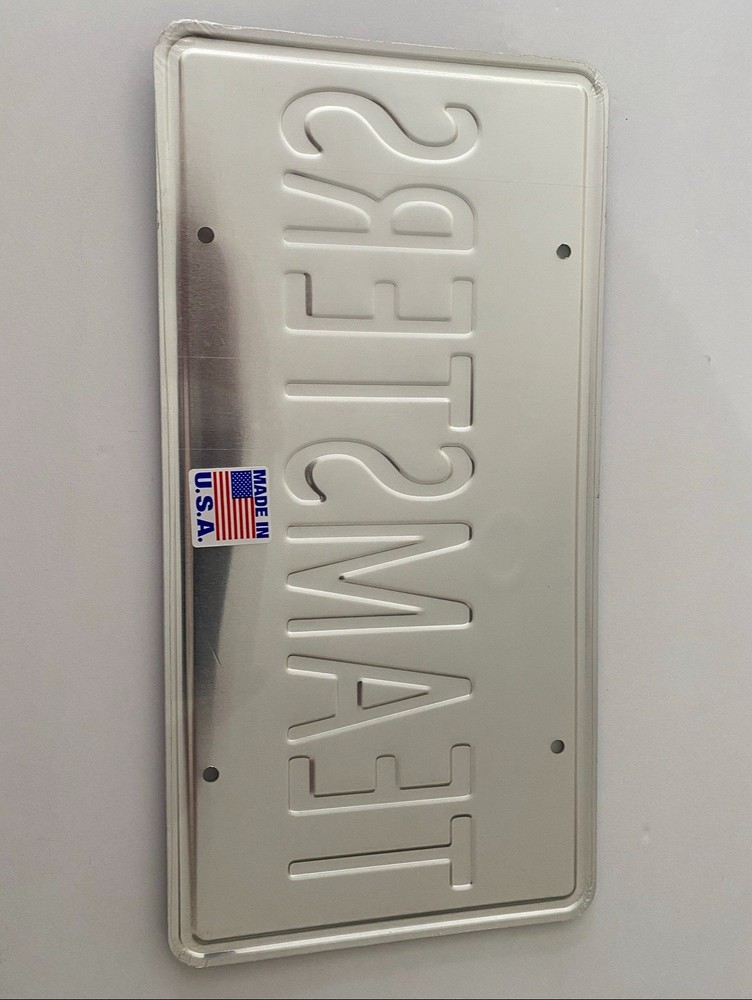 Teamsters license plate aluminum. Standard size.