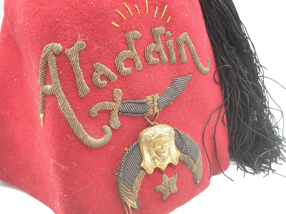 Vintage Masonic Aladdin Fez