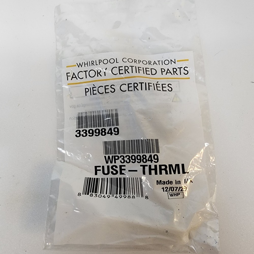 Whirlpool WP3399849 FUSE-THRML Oem Sealed