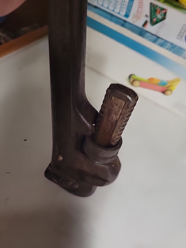 Vintage Ridged 14 Inch Adjustable Pipe Wrench