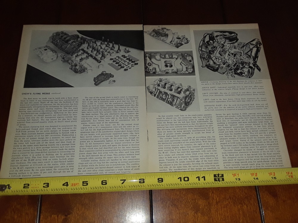 1965 CHEVROLET 396 ENGINE ORIGINAL ARTICLE