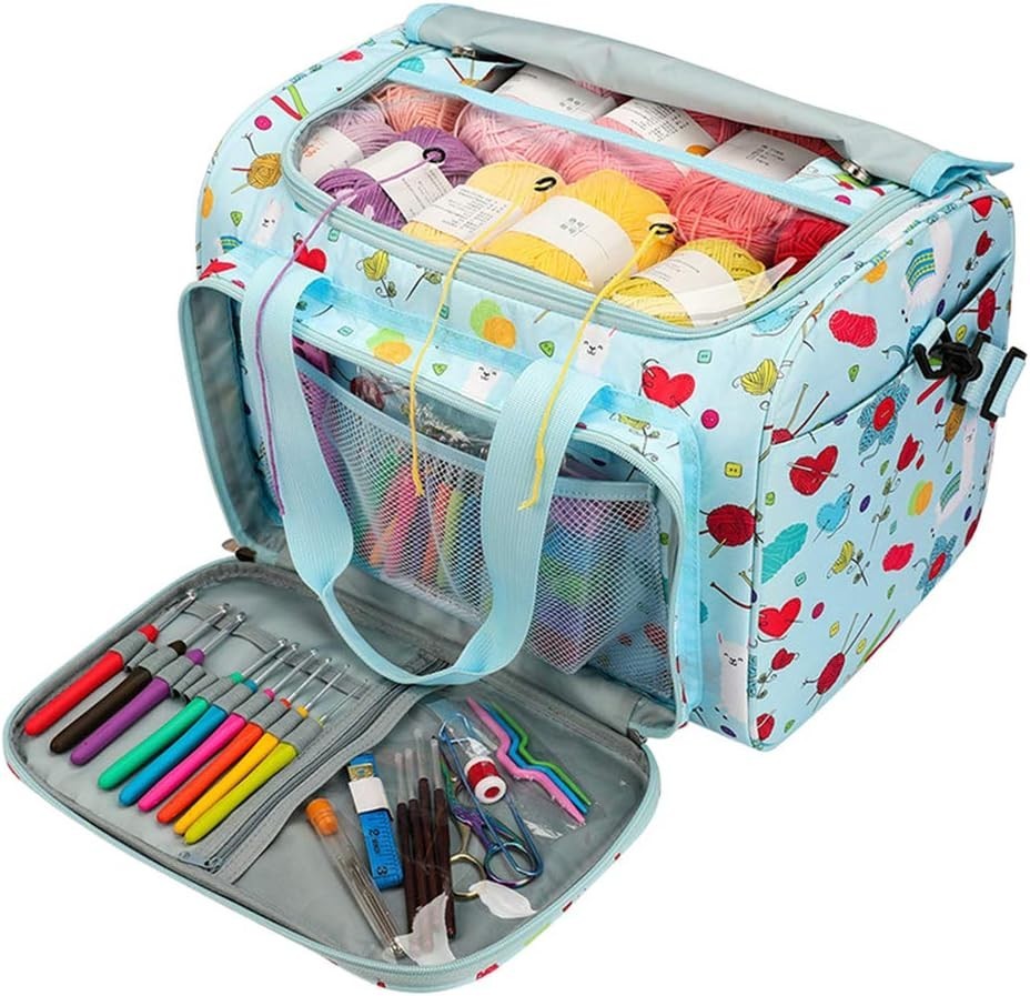 Durable Yarn Organizer with Shoulder Strap