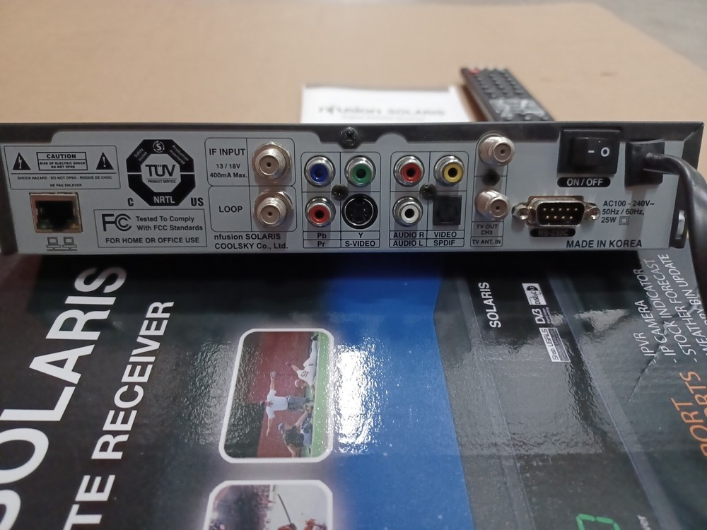 Solaris nfusion RS-232C Digital Satellite Receiver