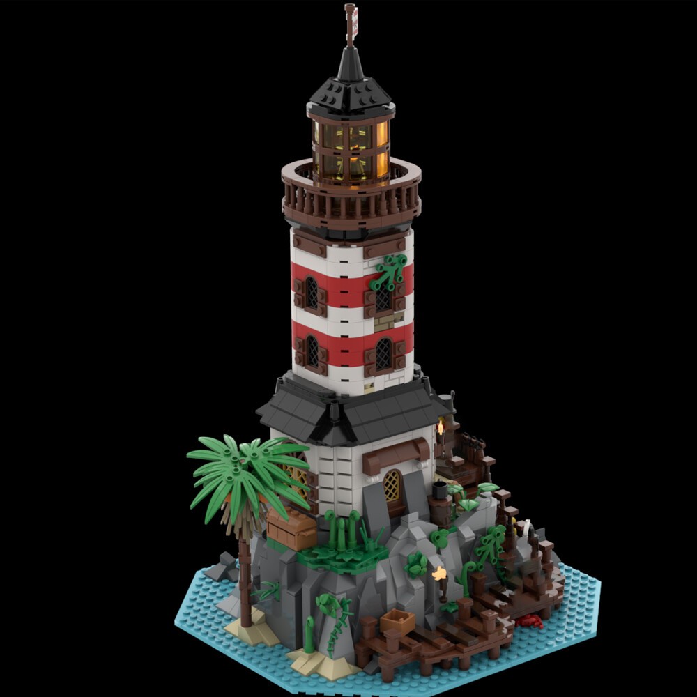 MOC: Empire Lighthouse Minifig Scale Modular Building 1144 Bricks Gift DIY