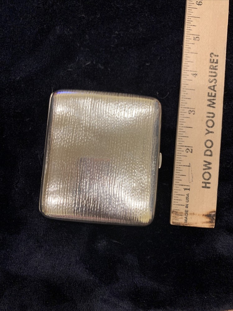 Antique 800 Silver Cigarette Case Engraved “FWL”