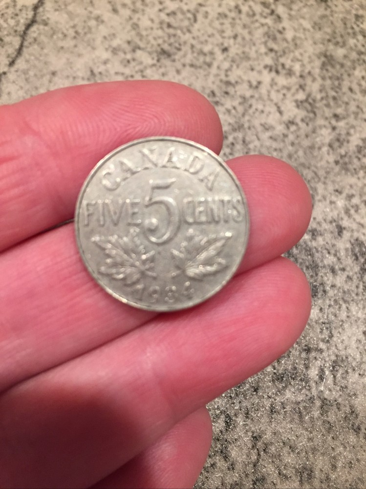 1934 Canadian Five Cent Piece