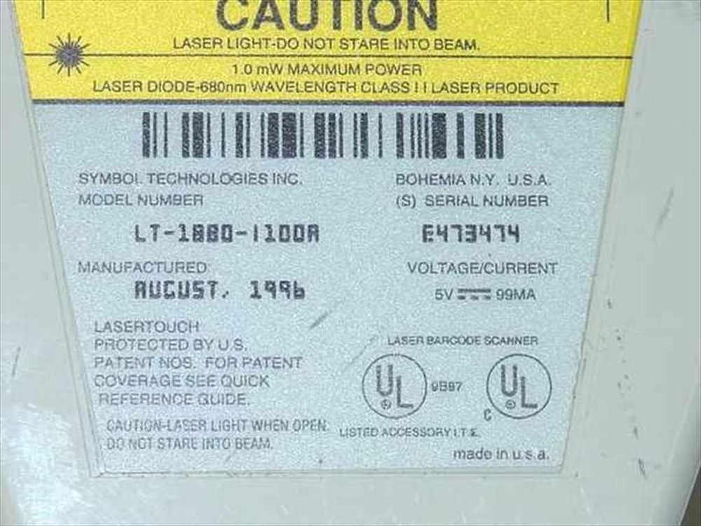 Symbol Keyboard Wedge Hand Held Barcode Scanner LT-1880 I100A