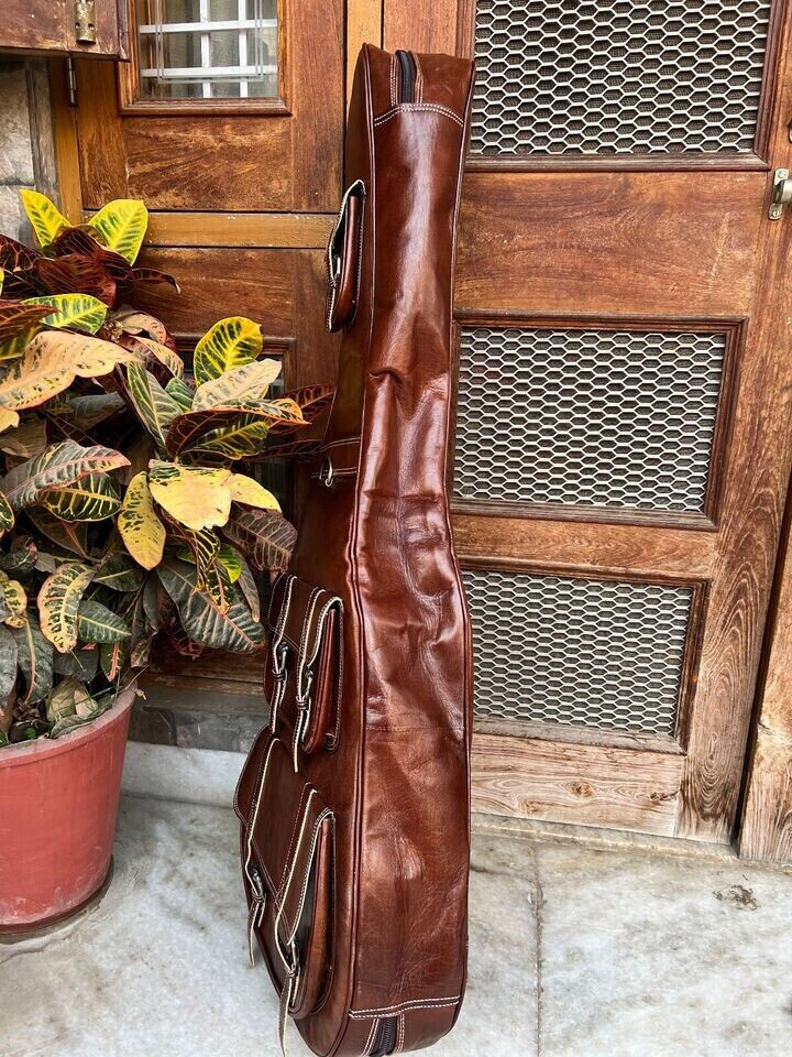 Leather Guitar Case, Soft case, Guitar Bag, Leather case, Personalization Name