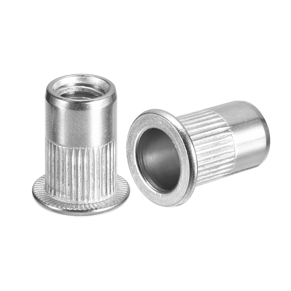 5/16-18 Rivet Nuts, 20pcs 304 Stainless Steel Flat Head Threaded Insert Nuts