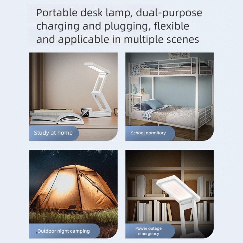 Soundless Folding Digital Clock Gentle LED Light Simple Interfaces Carryable