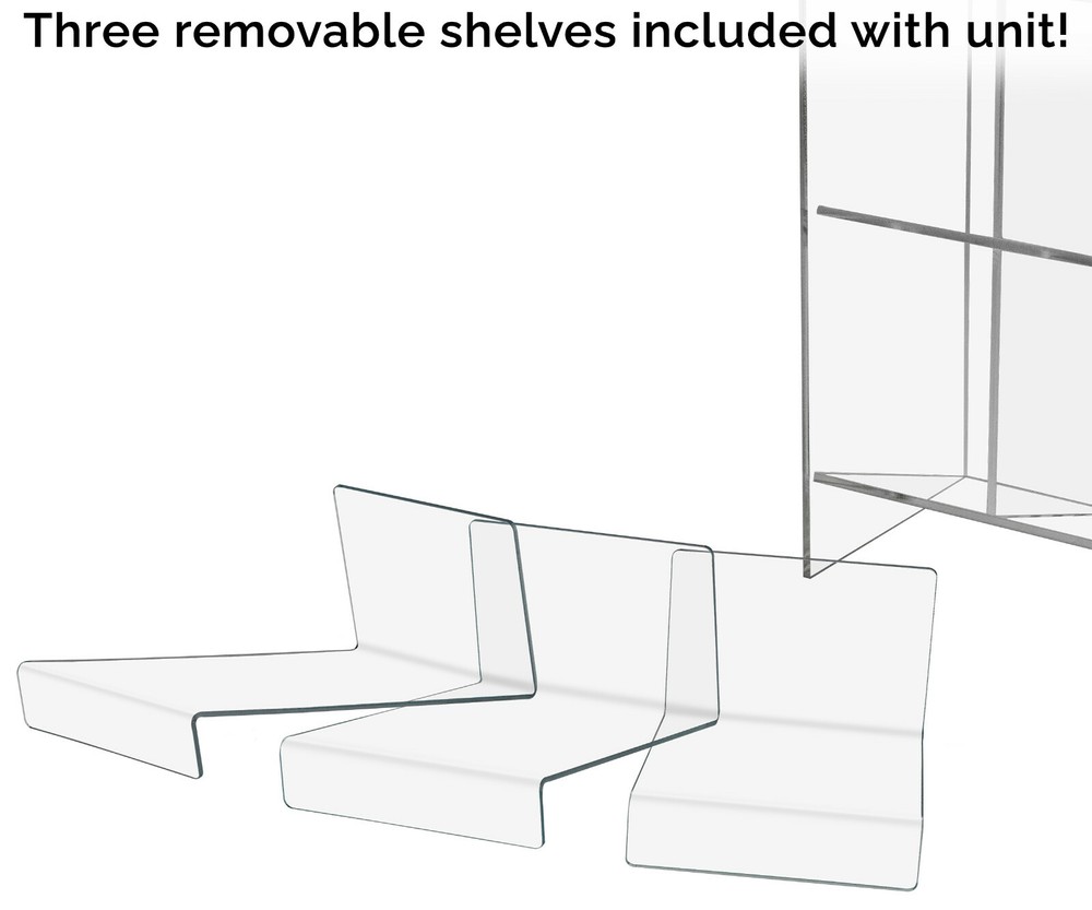 Blood Collection Multi Storage Case Clear Acrylic 9 Compartment 3 Pull Out Trays