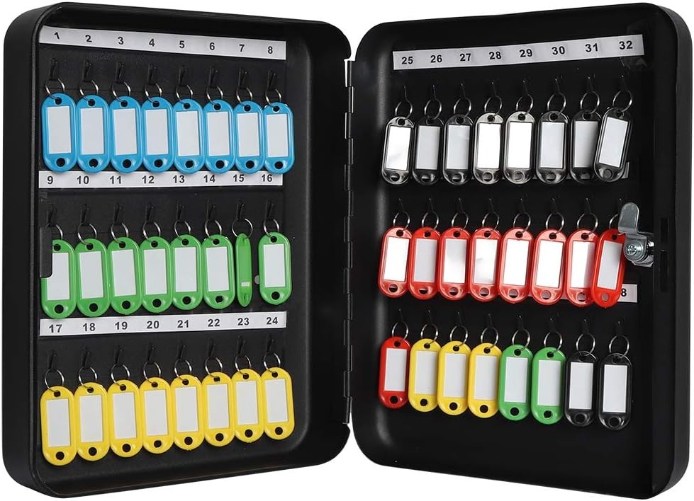 Key Cabinet Wall Mount,Locking Key Organizer,Key Storage Lock Box with Code,Key