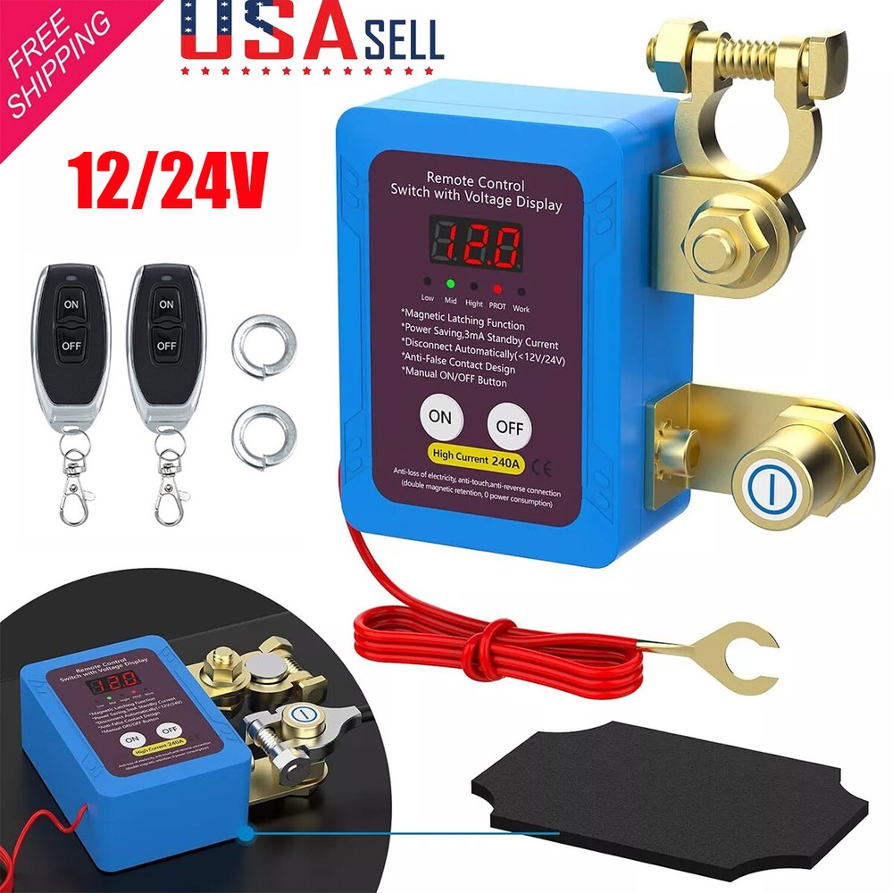 Car Battery Switch Disconnect Power Kill Master Isolator Cut Off Remote Control