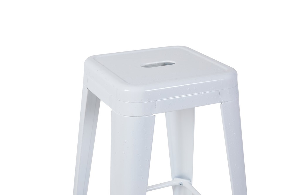 24 Inch Counter Height Stool, Backless Metal Bar Stools Set of 2, Non-Stackabl