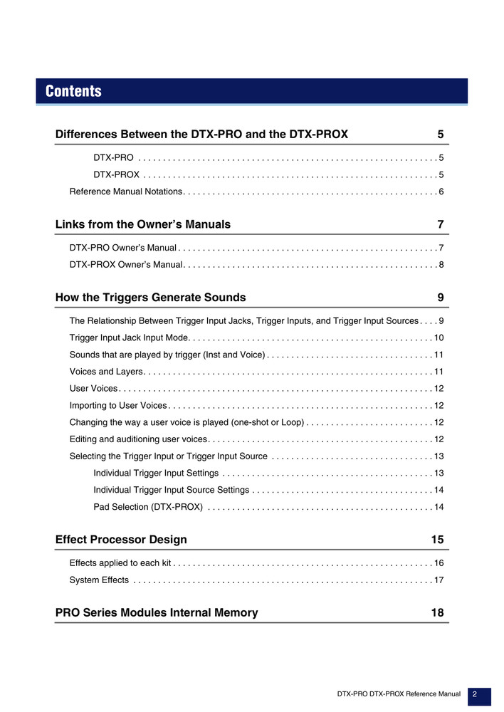 Yamaha DTX-PRO & PROX — Reference Manual User Guide — 145 Pages — USA Made