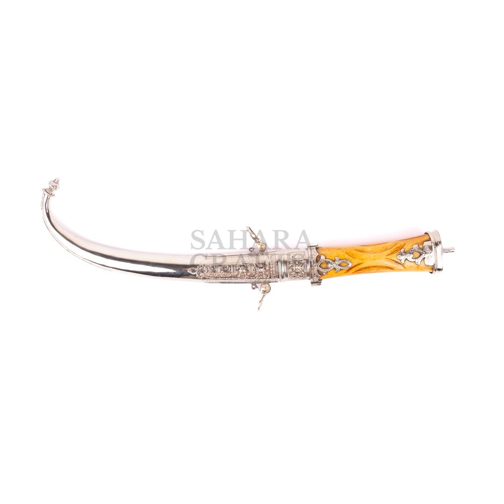 Moroccan Dagger Orange Handle Decorative Handcrafted Berber Ethnic Dagger Gift