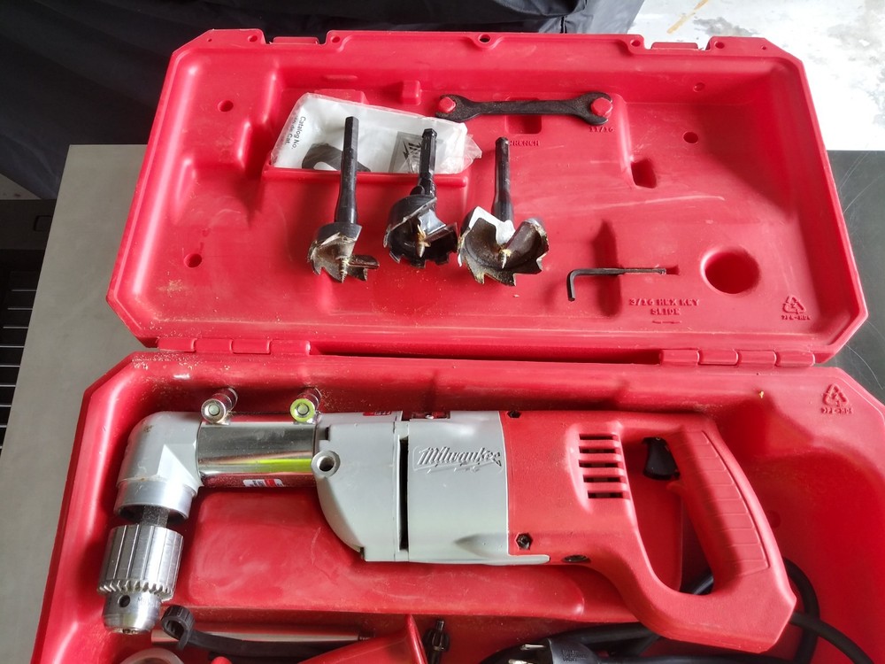 Milwaukee 1/2in Right Angle Drill Kit, 3107-6 variable speed, forward, reverse