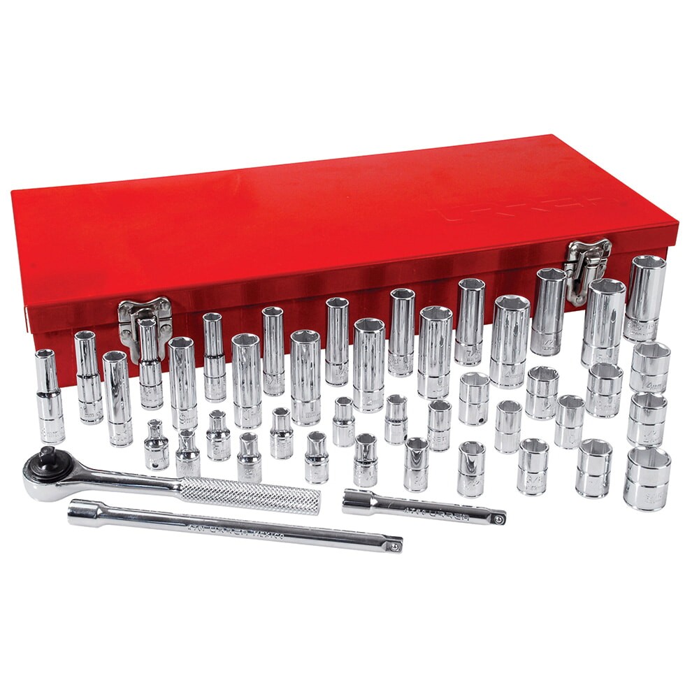 Urrea 4700A 1/4” Drive 6 Point Socket Set With Accessories 44 Pieces
