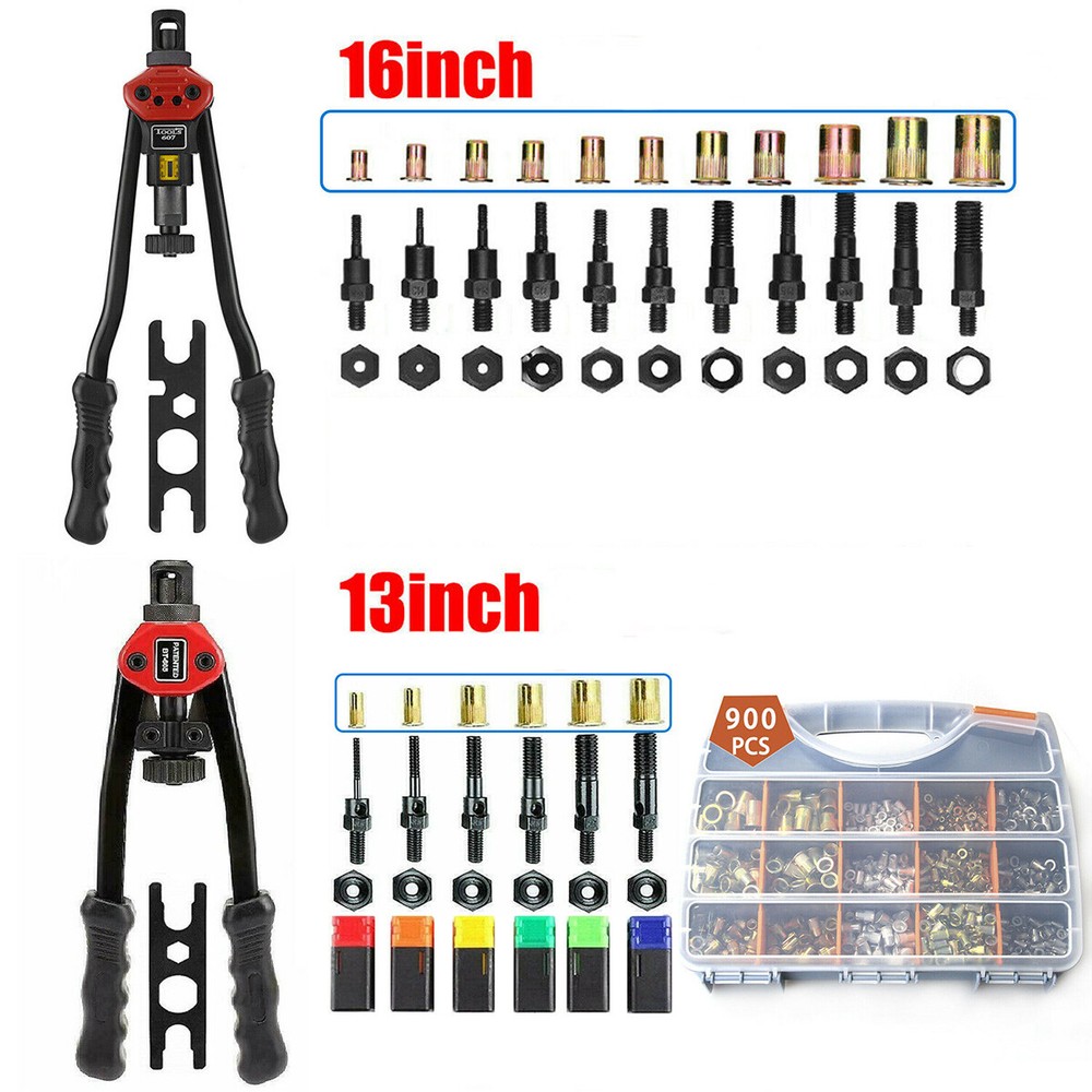 Rivet Gun Kit Rivnut Thread Setting Tool Nut Setter NutSert Metric SAE Riveting