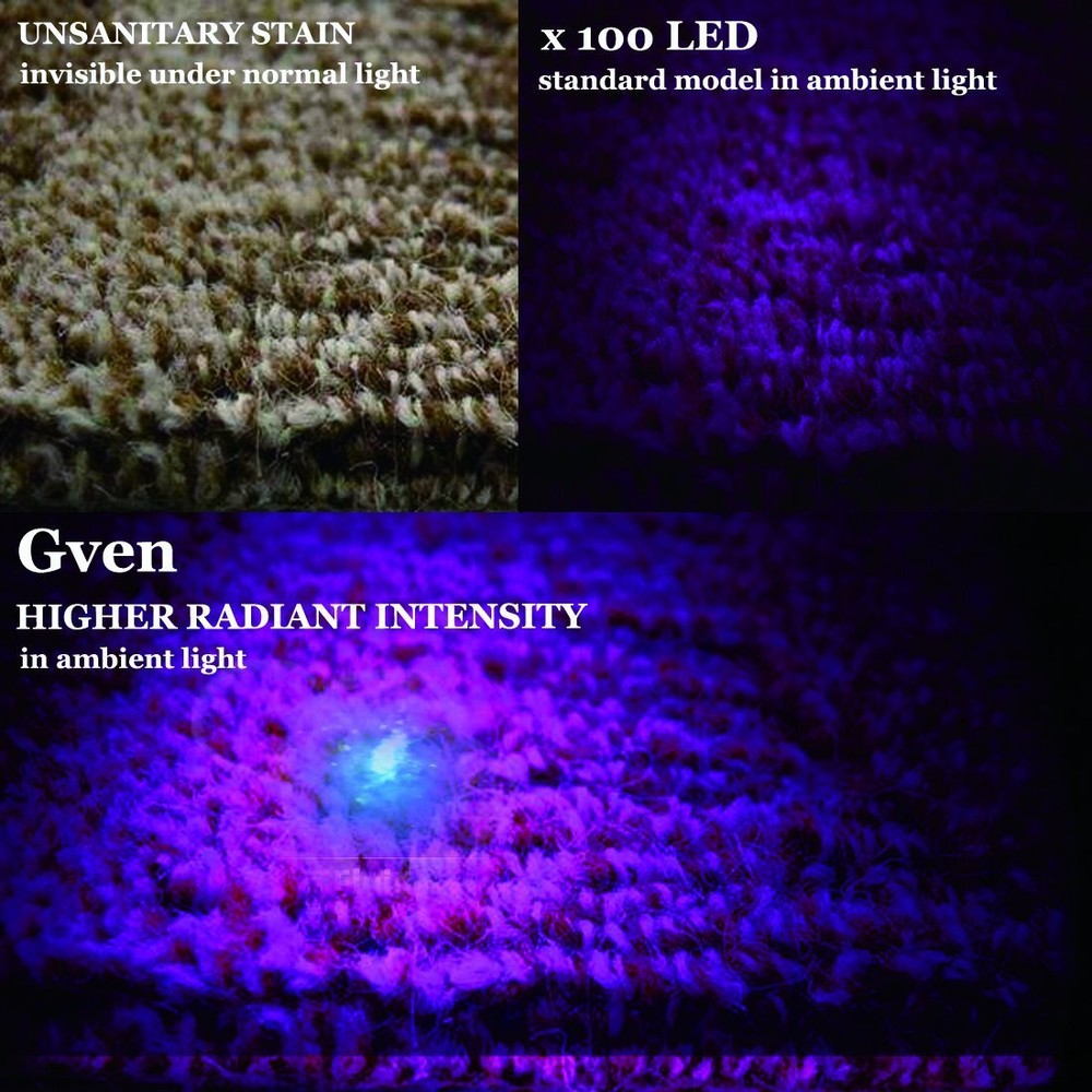 100 LED UV Flashlight 395nm Ultraviolet Blacklight Detector Handheld Torch Light